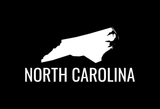 North Carolina State Map Car Decal - Permanent Vinyl Sticker for Cars, Vehicle, Doors, Windows, Laptop, and more!