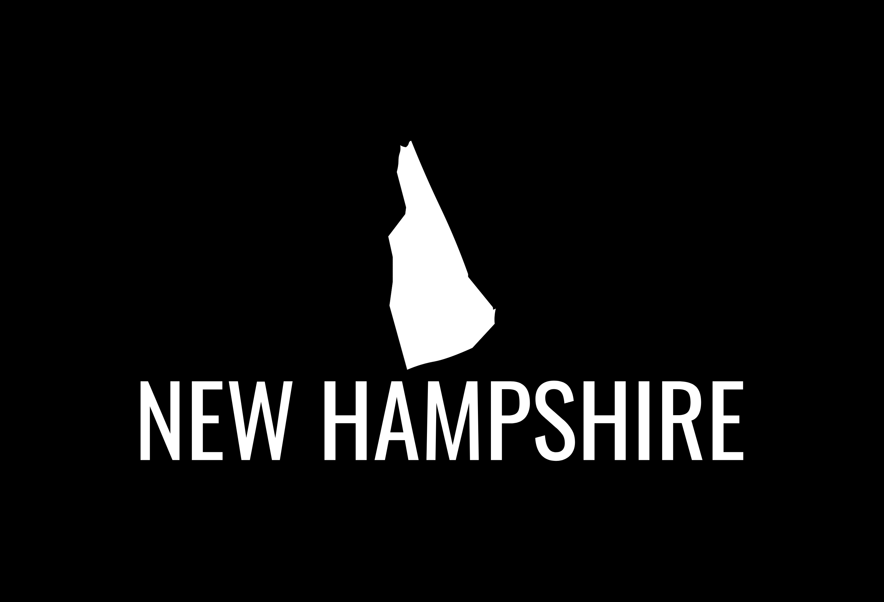 New Hampshire State Map Car Decal - Permanent Vinyl Sticker for Cars, Vehicle, Doors, Windows, Laptop, and more!