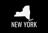 New York State Map Car Decal - Permanent Vinyl Sticker for Cars, Vehicle, Doors, Windows, Laptop, and more!