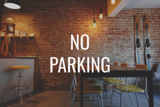 No Parking Decal - Vinyl Sticker for Businesses, Stores, Bars, Coffee Shops, Eatery, Cafeteria, Food Truck!