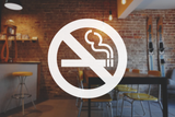 No Smoking Symbol Decal - Vinyl Sticker for Businesses, Stores, Bars, Coffee Shops, Eatery, Cafeteria, Food Truck!