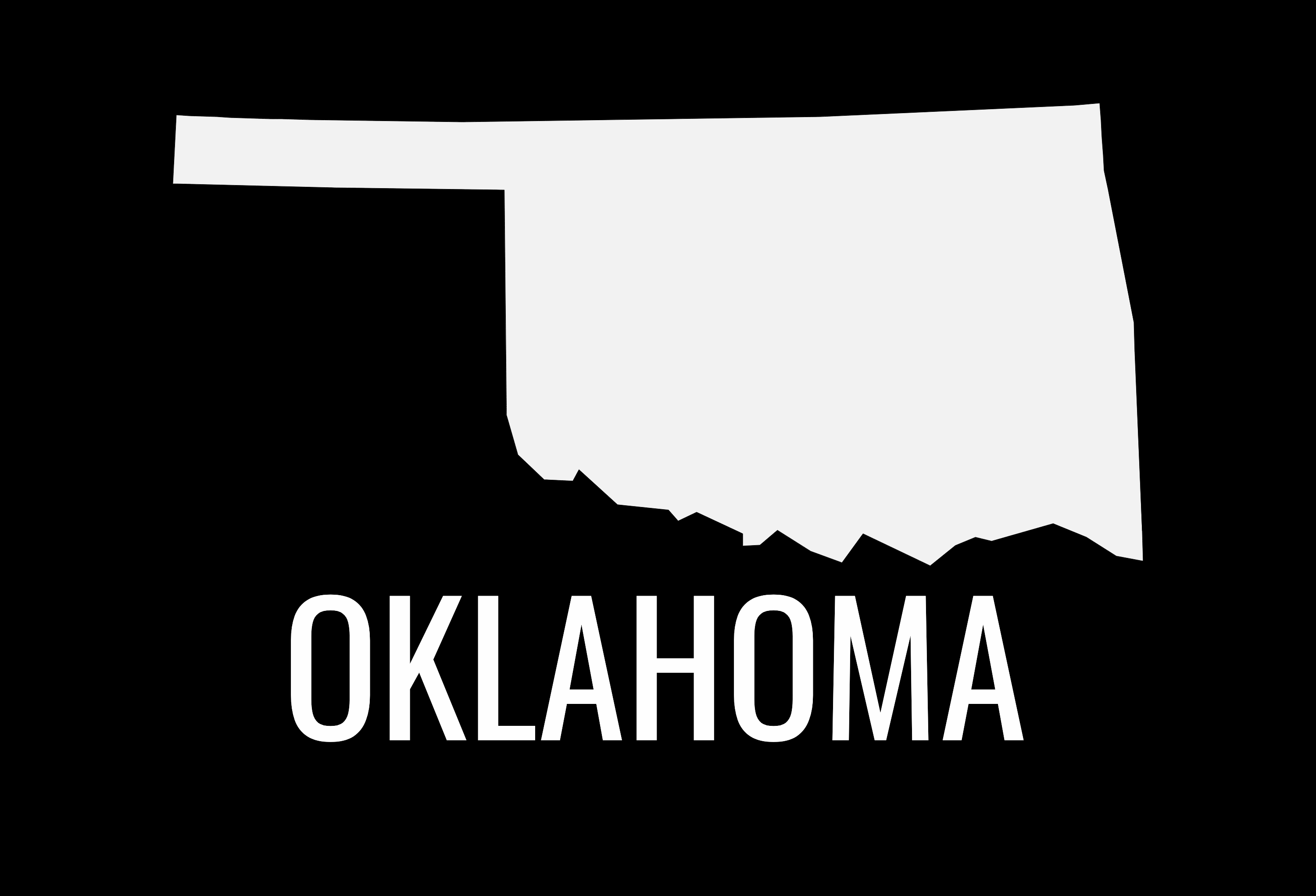 Oklahoma State Map Car Decal - Permanent Vinyl Sticker for Cars, Vehicle, Doors, Windows, Laptop, and more!