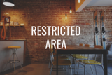 Restricted Area Decal - Vinyl Sticker for Businesses, Stores, Bars, Coffee Shops, Eatery, Cafeteria, Food Truck!