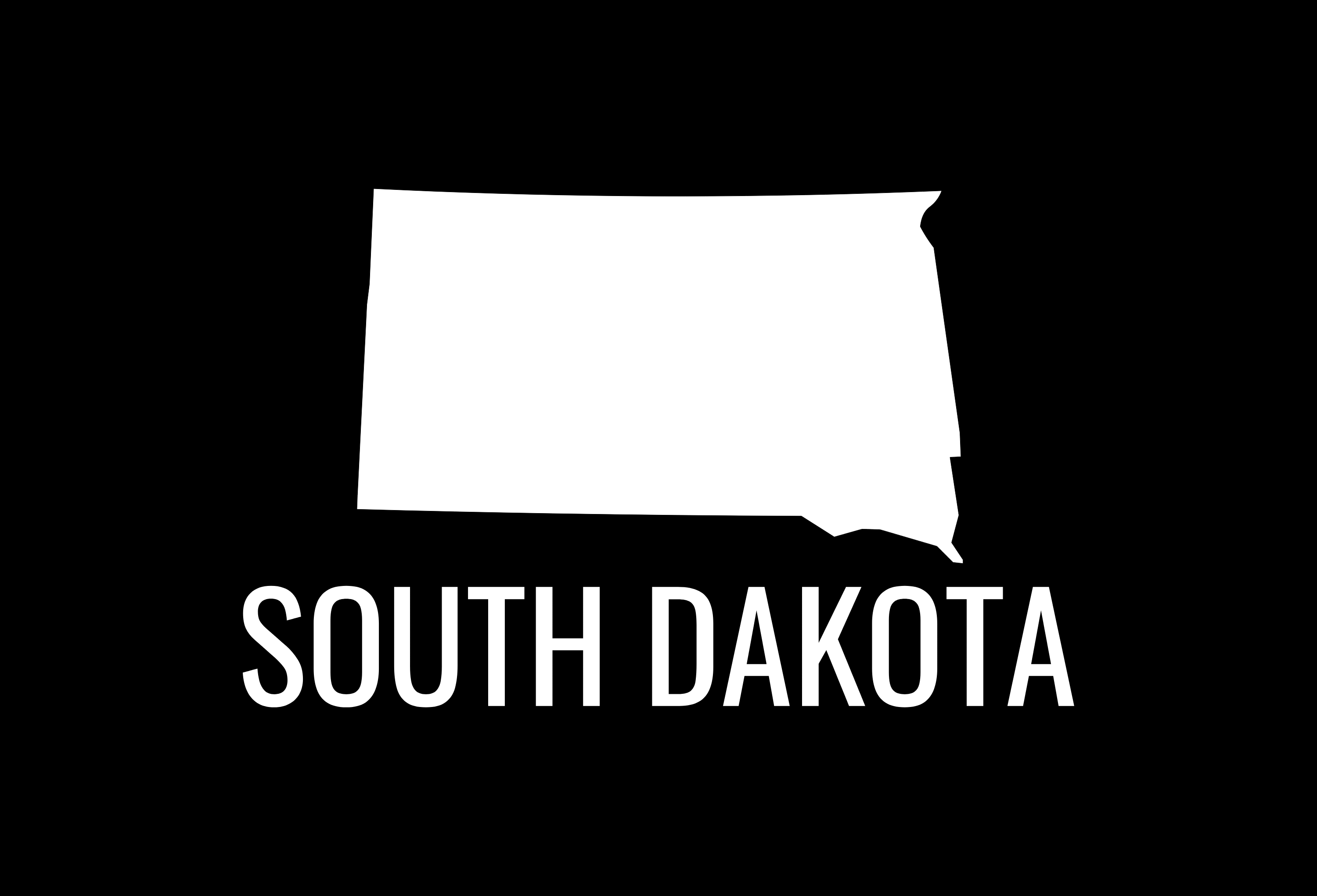 South Dakota State Map Car Decal - Permanent Vinyl Sticker for Cars, Vehicle, Doors, Windows, Laptop, and more!