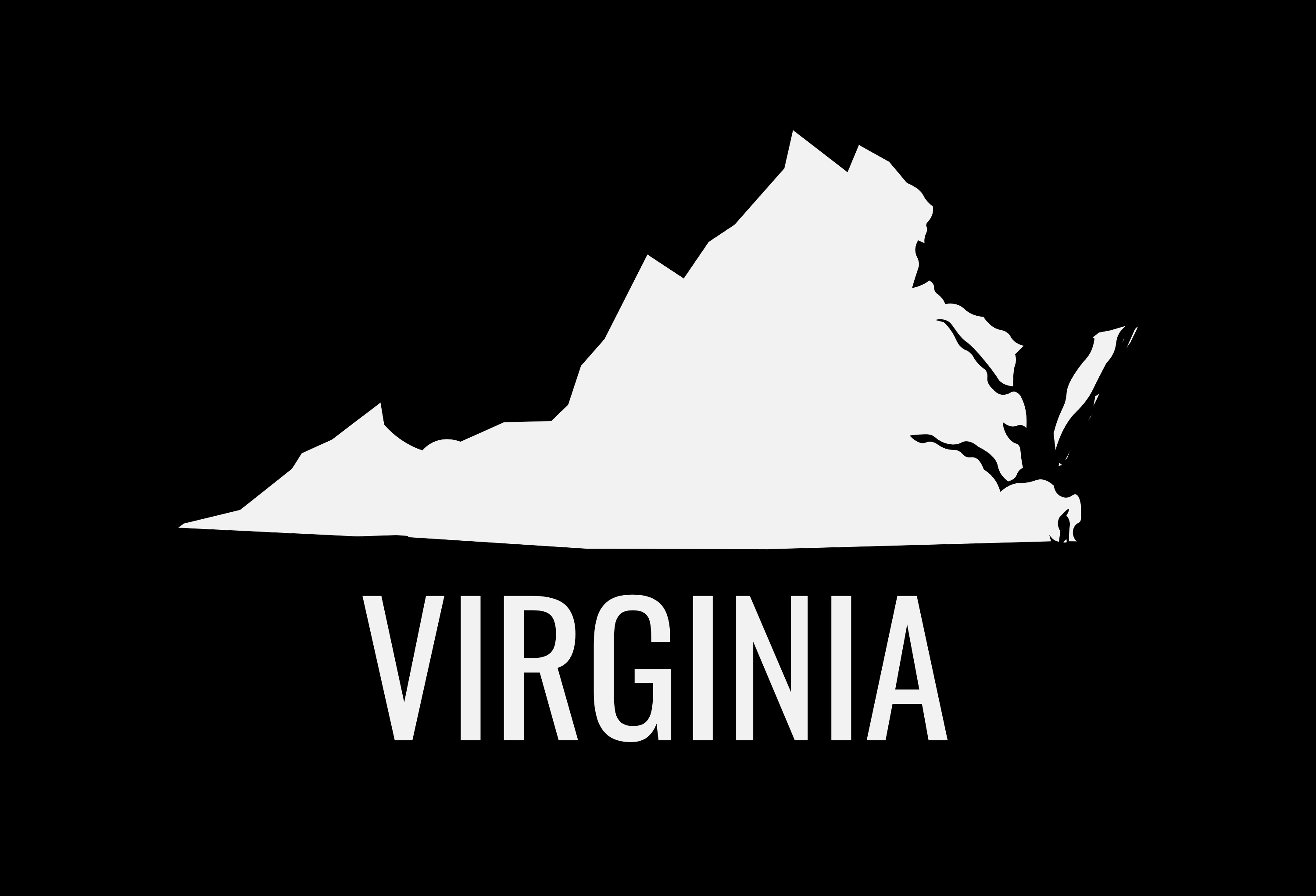 Virginia State Map Car Decal - Permanent Vinyl Sticker for Cars, Vehicle, Doors, Windows, Laptop, and more!