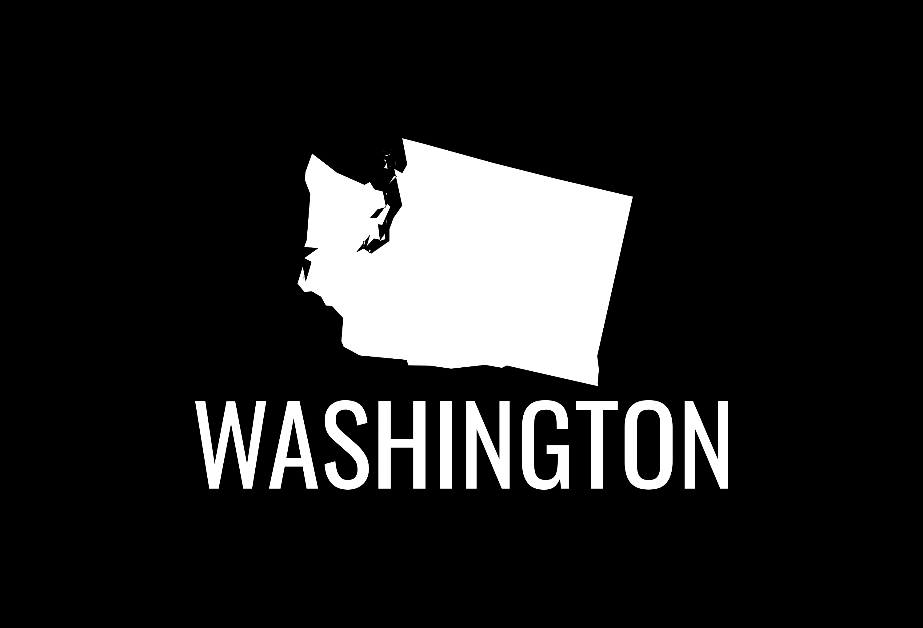 Washington State Map Car Decal - Permanent Vinyl Sticker for Cars, Vehicle, Doors, Windows, Laptop, and more!