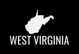 West Virginia State Map Car Decal - Permanent Vinyl Sticker for Cars, Vehicle, Doors, Windows, Laptop, and more!