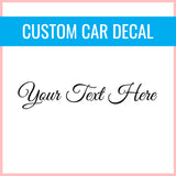 Custom Car Name Decal