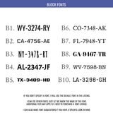 Boat Registration Decal - One Pair B9