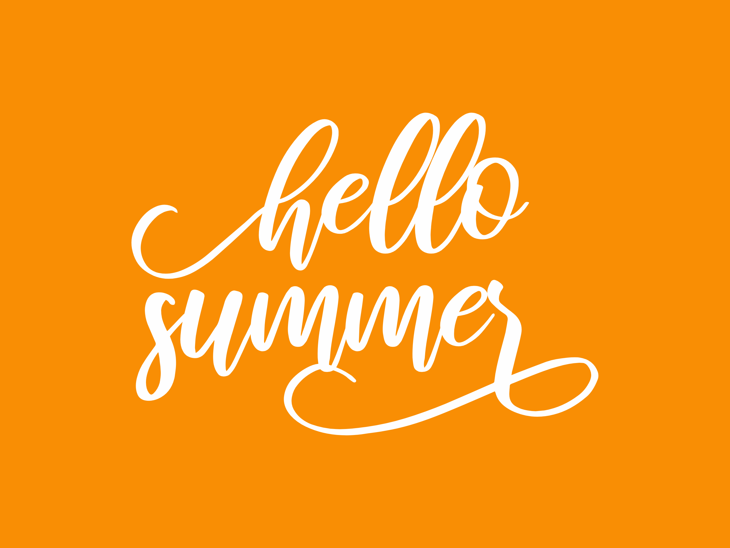 Hello Summer Decal - Permanent Vinyl Sticker for Cars, Vehicle, Doors, Windows, Laptop, and more!