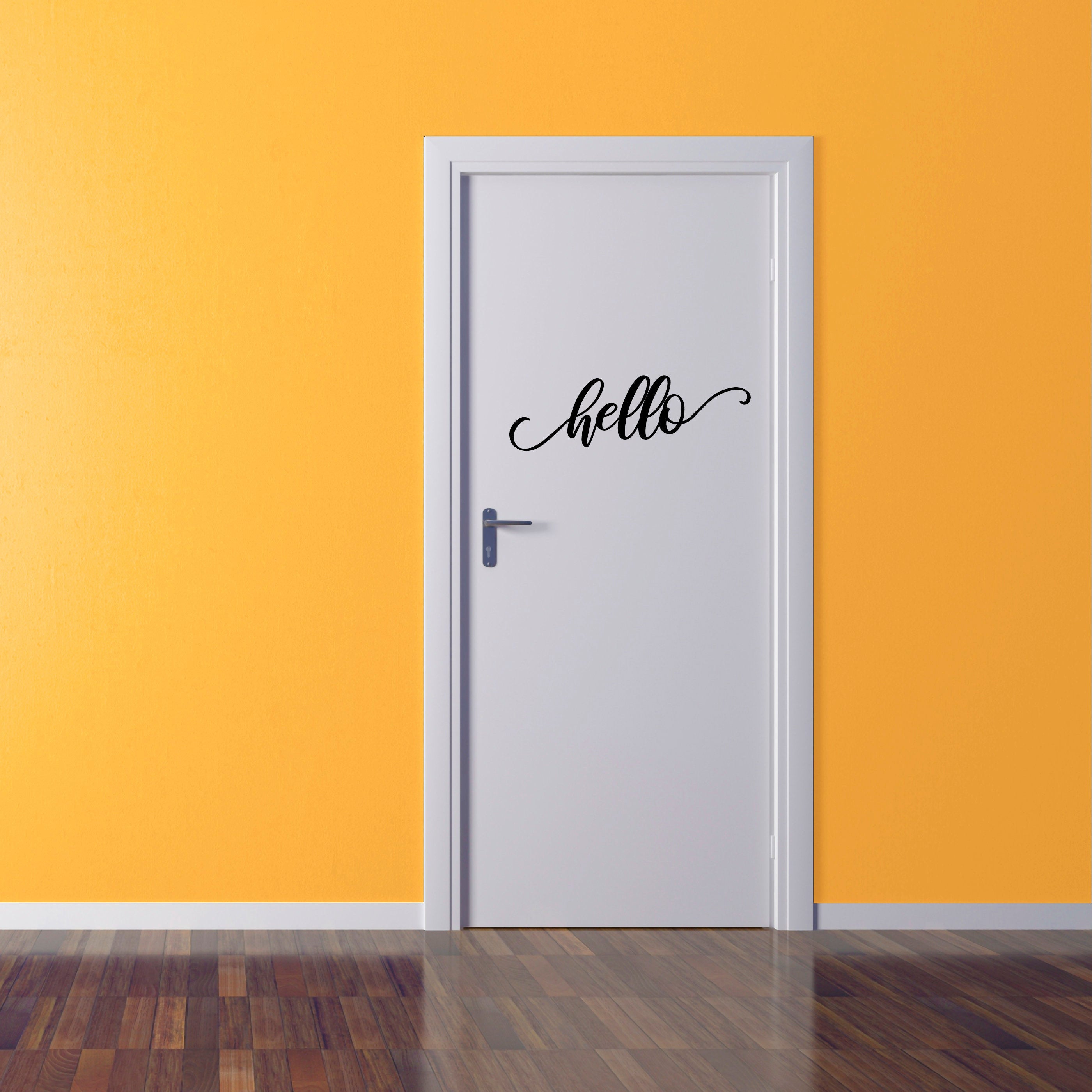Hello Decal - Vinyl Decal Sign for Doors, Walls, House, Home, Entryway, and More!