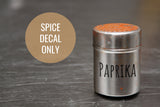 Farmhouse Style Spice Jar Decals - Food Labels for Kitchen and Pantry Organization