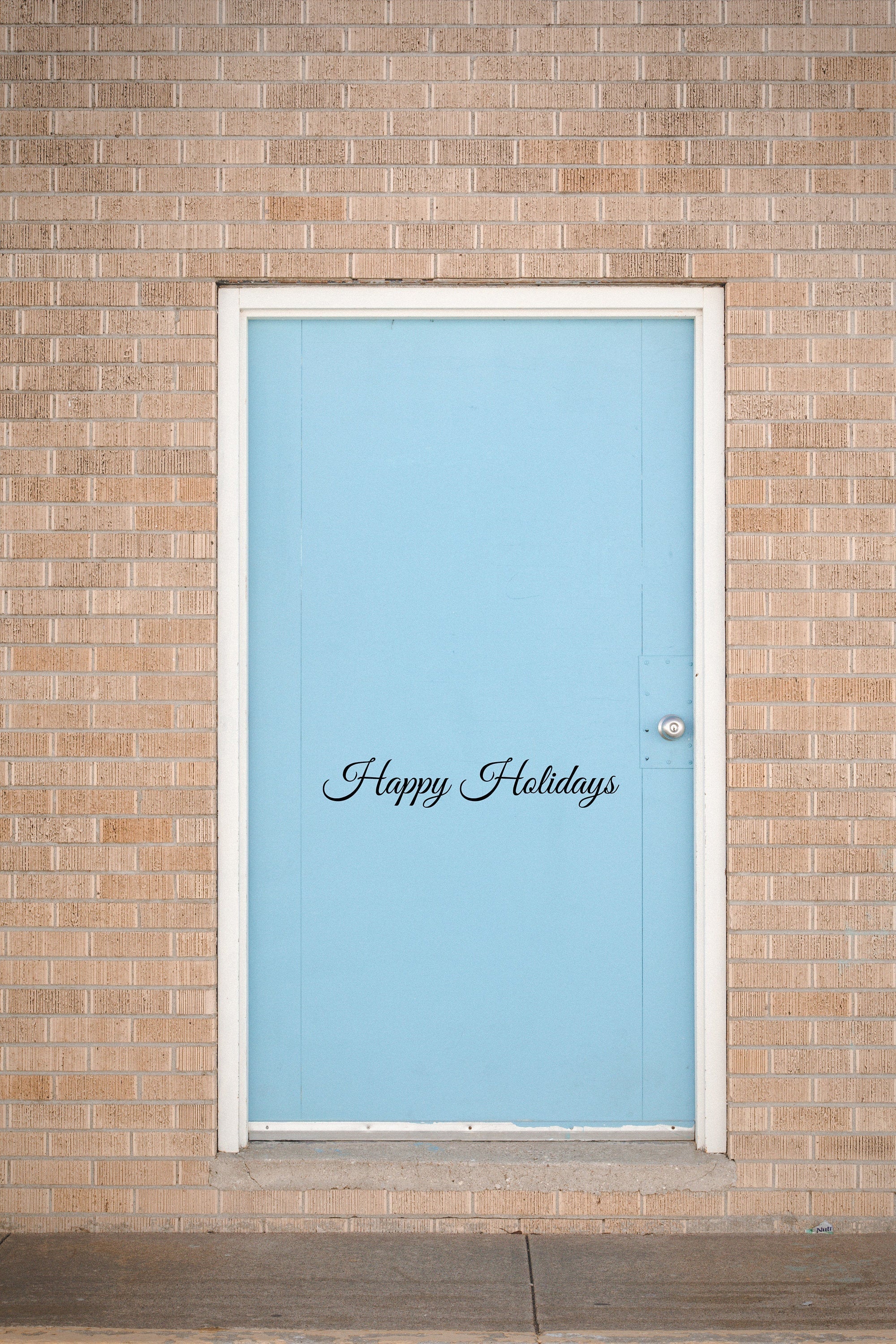 Happy Holidays Vinyl Decal for Christmas Decoration, Doors, Rooms, Kitchen, Wall Decor, & More, Horizontal Sticker!