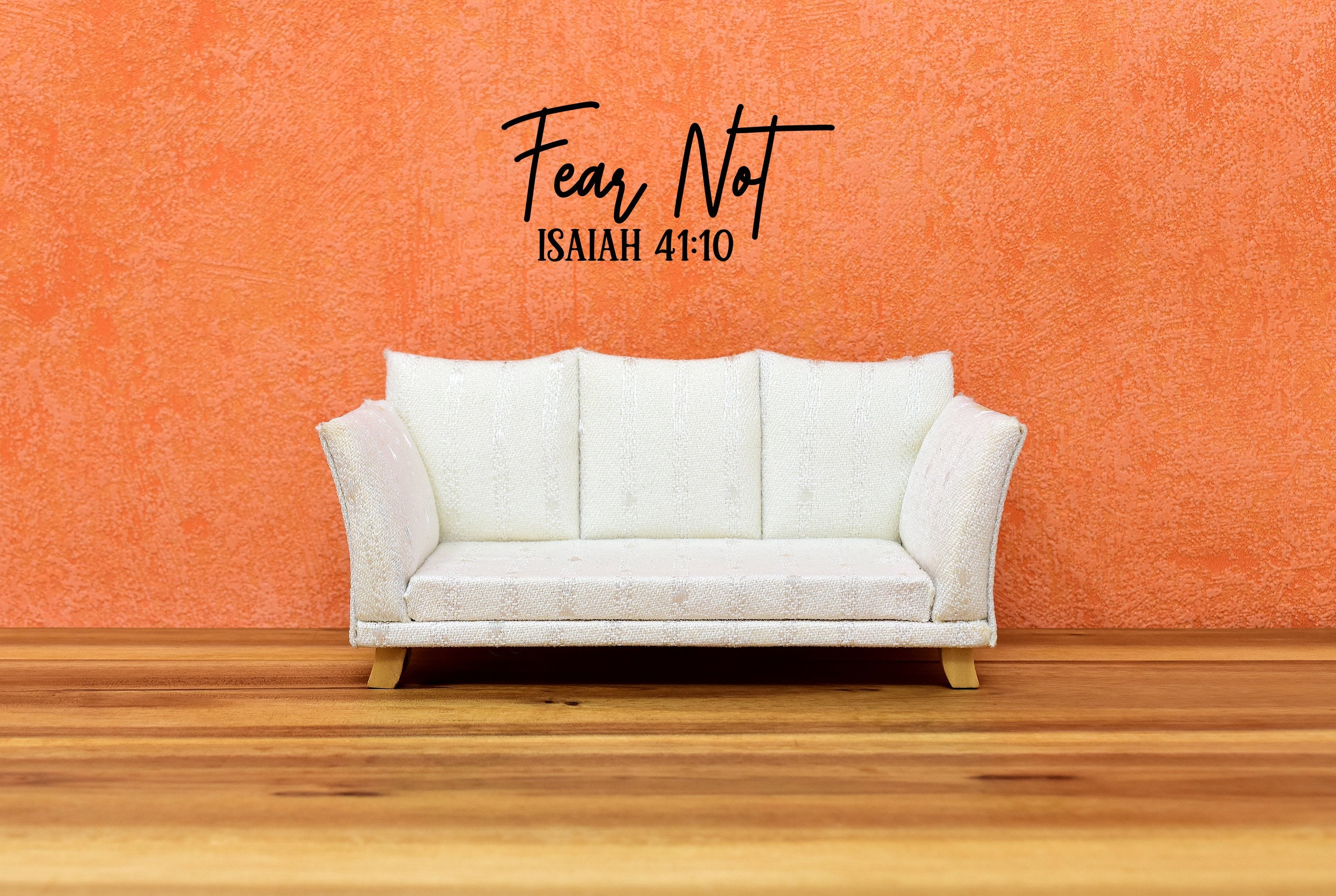 Fear Not  Vinyl Wall Decal Isaiah 41:10 - Religious, Christian Home Decor for Doors, Housewarming Gift,