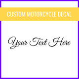 Custom Motorcycle Decal - Permanent Outdoor-Grade Vinyl Lettering for Motorcycles, Bikers, Bikes, Helmets, and More!