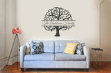 Family Tree Wall Decal - Tree with Family Name Wall Art Vinyl Decal for Home Decor, Living Room, Bedroom, Housewarming Gift