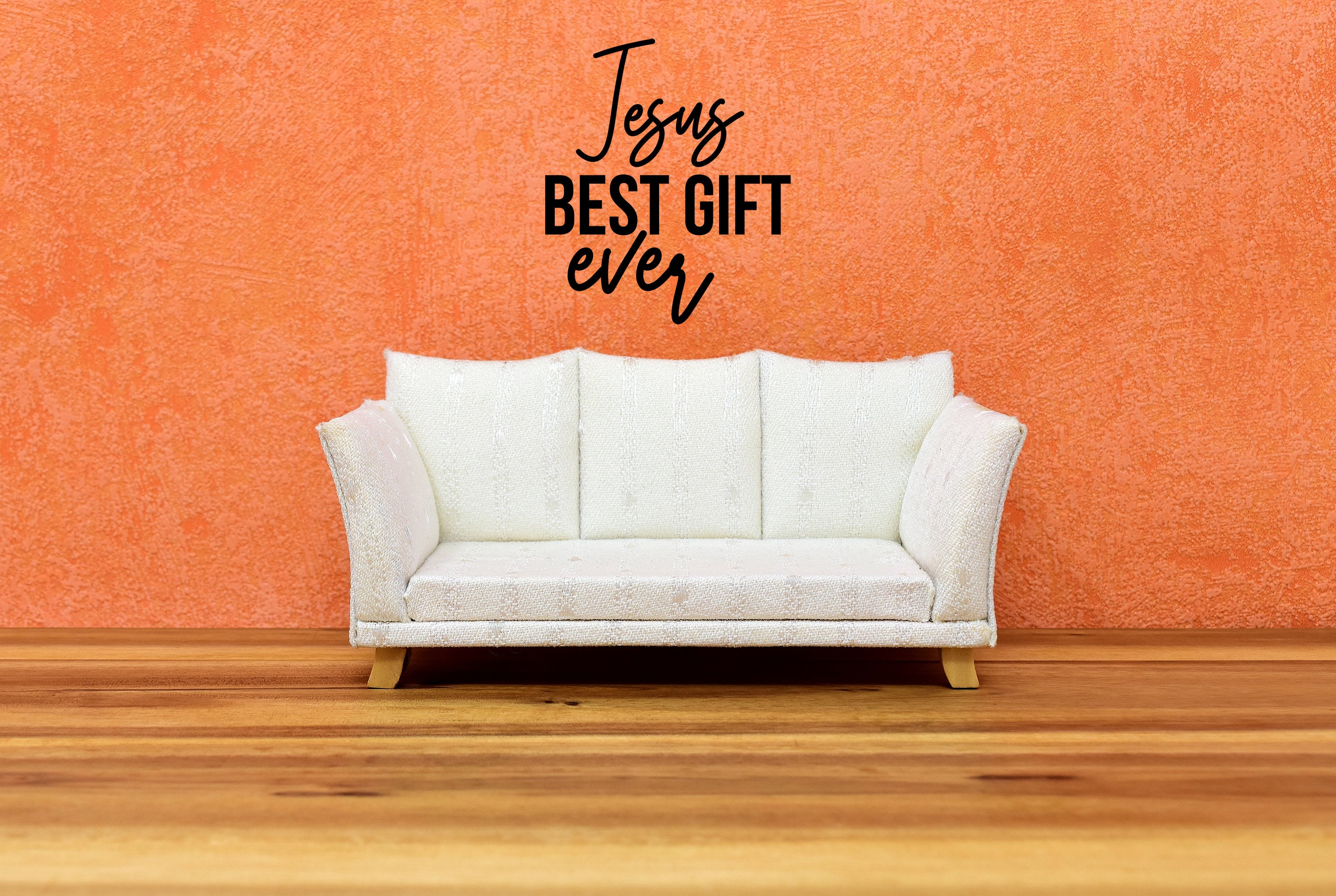 Jesus Best Gift Ever Vinyl Wall Decal - Religious, Christian Home Decor for Doors, Housewarming Gift, Present,