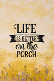 Life is Better on the Porch Sign - Permanent Outdoor-Grade Vinyl Decal for Signs, Weatherproof and Water-proof