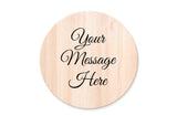 Customizable Round Wooden Plaque Sign in Permanent Vinyl for Home Decor, Doors, and More!