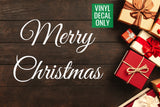 Merry Christmas Vinyl Decal for Signs, Ornaments, Walls, Doors, Glass, Metal, Wood, Decor for Holiday Events,