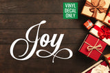 Joy Vinyl Decal for Signs, Ornaments, Walls, Doors, Glass, Metal, Wood, Decor for Holiday Events,