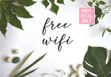 Free Wifi Decal - Vinyl Decal for Shops, Spa, Hair Salon, Barber Shop, Restaurants, Businesses, and More!