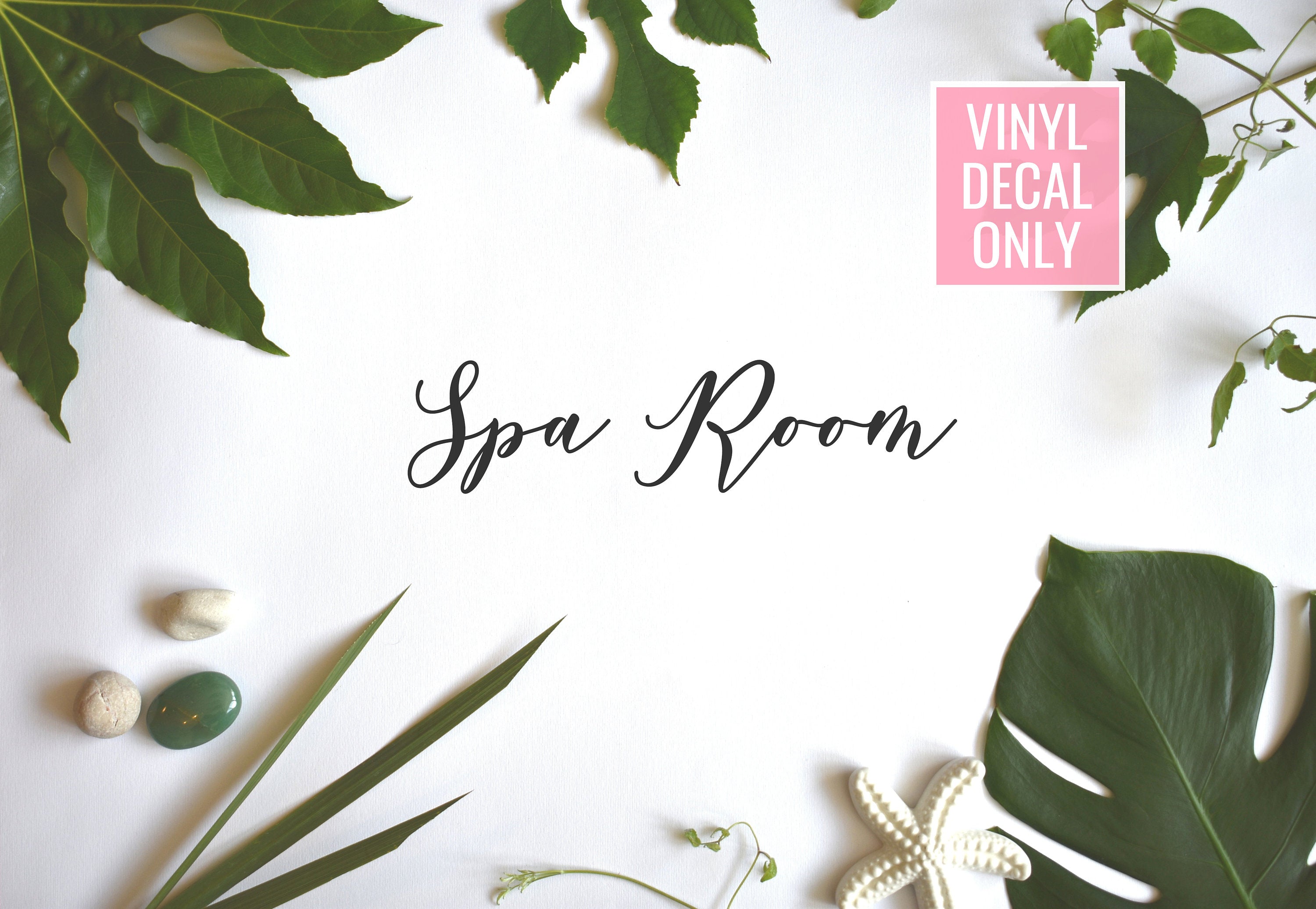 Spa Room Decal - Vinyl Decals for Hotels, Shops, Spa, Hair Salon, Barber Shop, Restaurants, Businesses, and More!