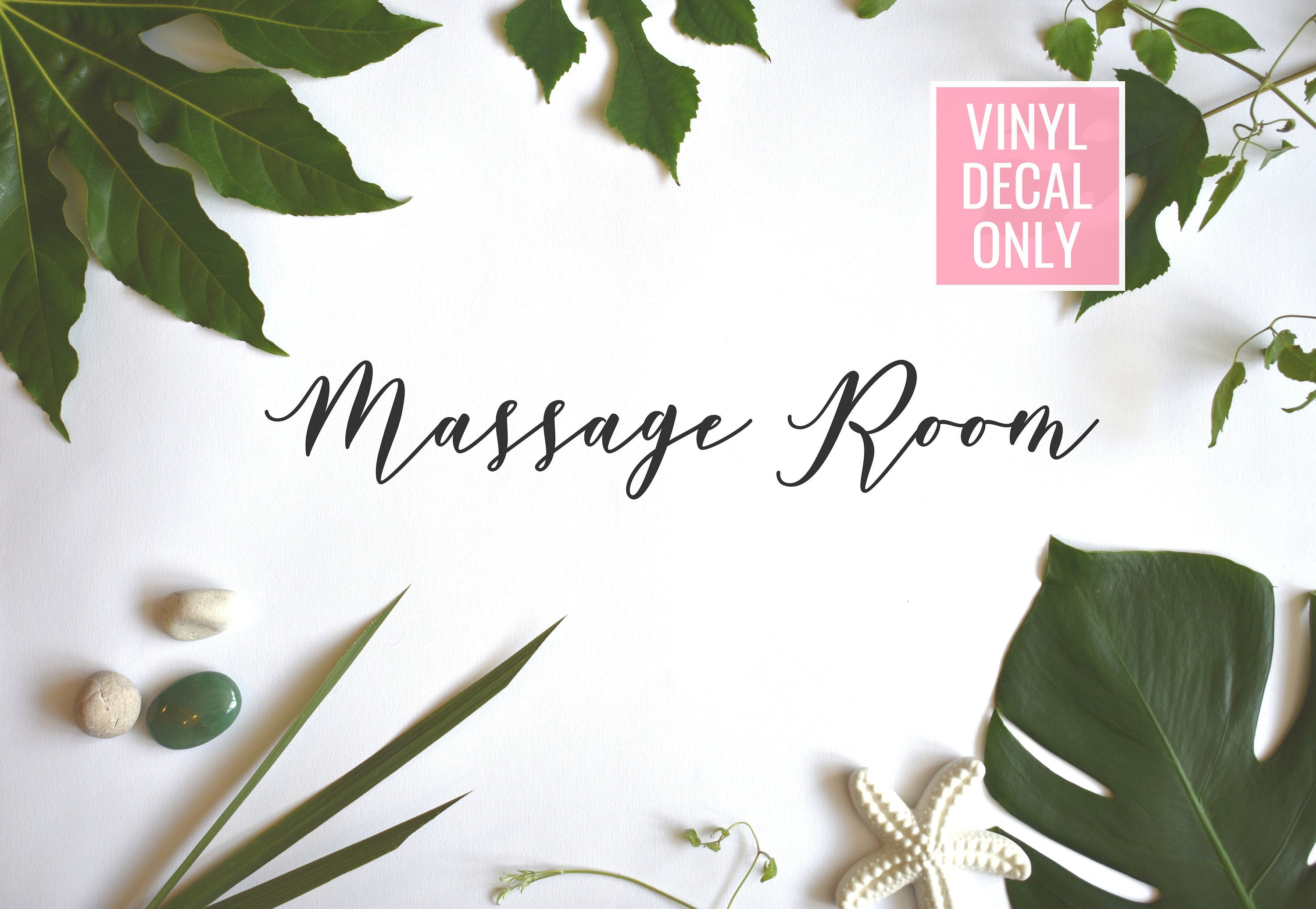 Massage Room Decal - Vinyl Decals for Hotels, Shops, Spa, Hair Salon, Barber Shop, Restaurants, Businesses, and More!