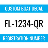 Set of Two Boat Registration Number Decal - Permanent Marine-Grade Vinyl Lettering & Number for Signs, Transom, Yacht, Ship, Sailboat