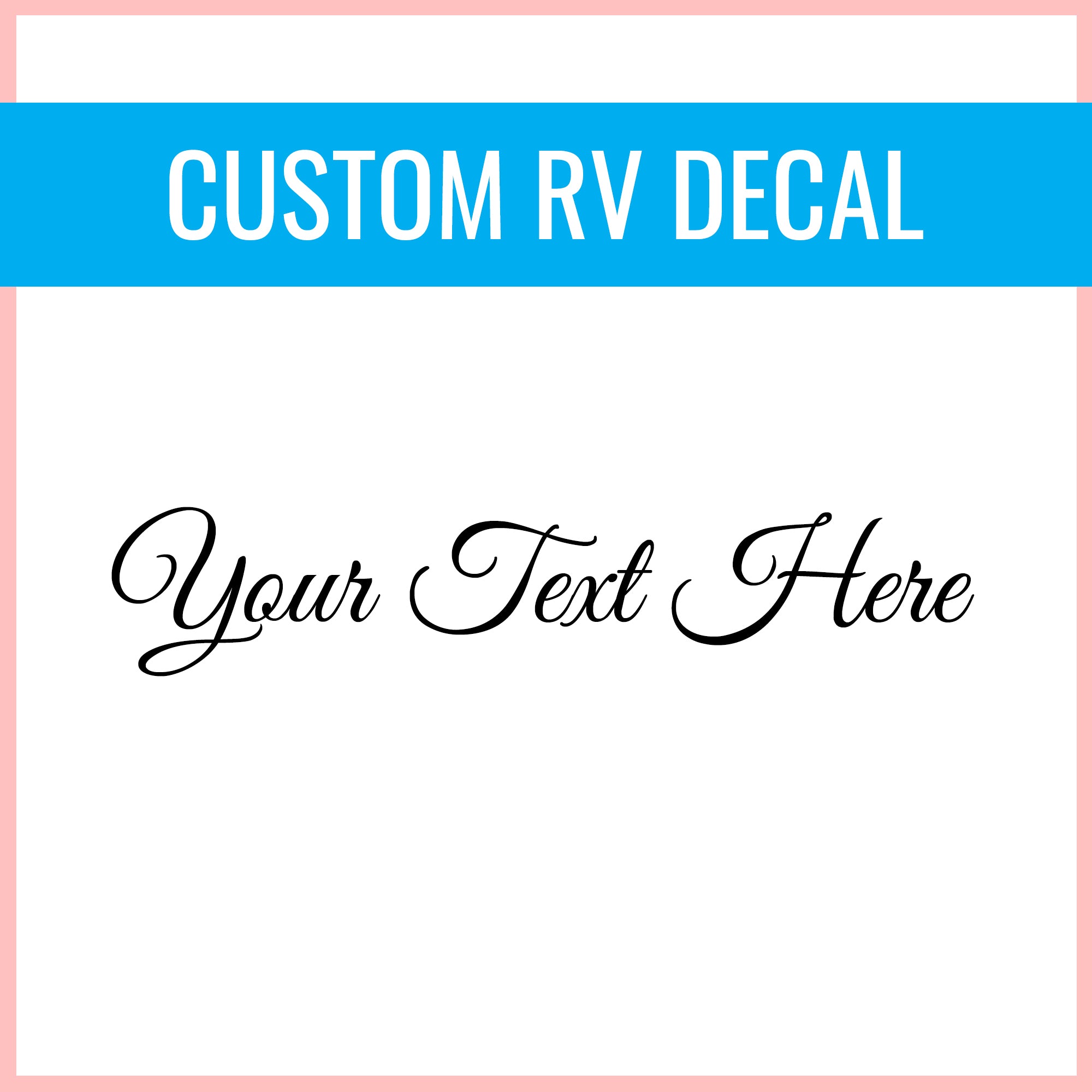 Personalized RV Name Decal