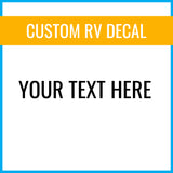 Custom RV Name Decal